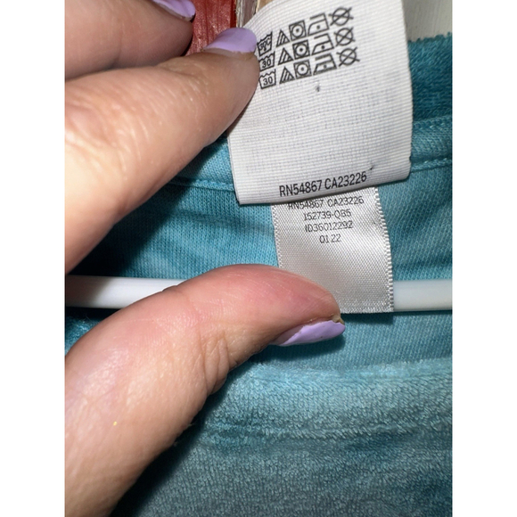 Victoria’s Secret PINK Blue Tie Dye Terry Cloth Side-Cinch Dress XL - Picture 12 of 13